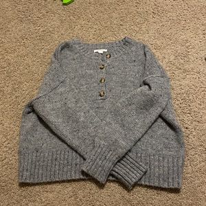 American eagle knit half button down